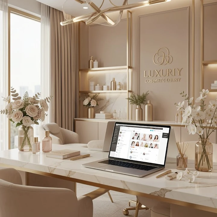 Wnętrze nowoczesnej kliniki beauty